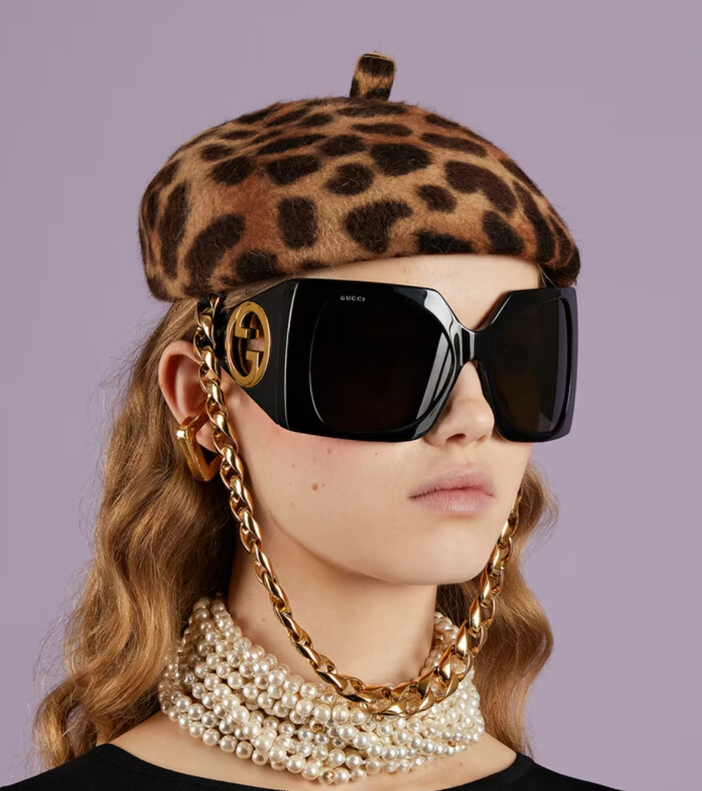 NEW Gucci GG1255S Mask Black Sunglasses $655